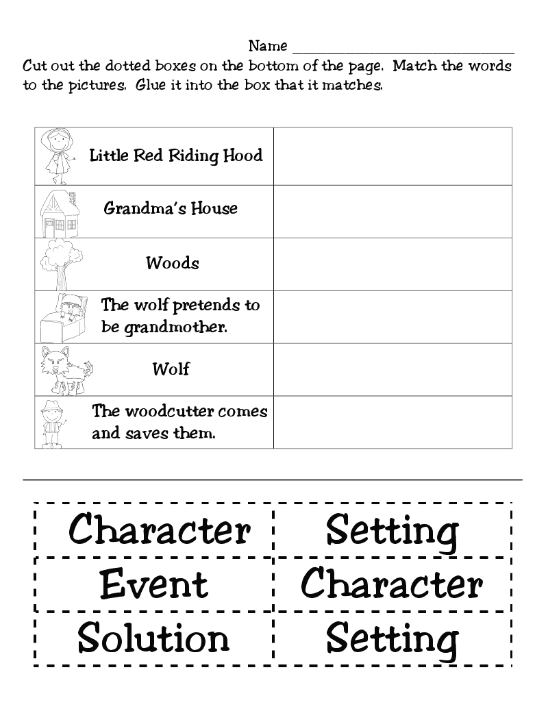 Story Structure Worksheets Reading Activities
