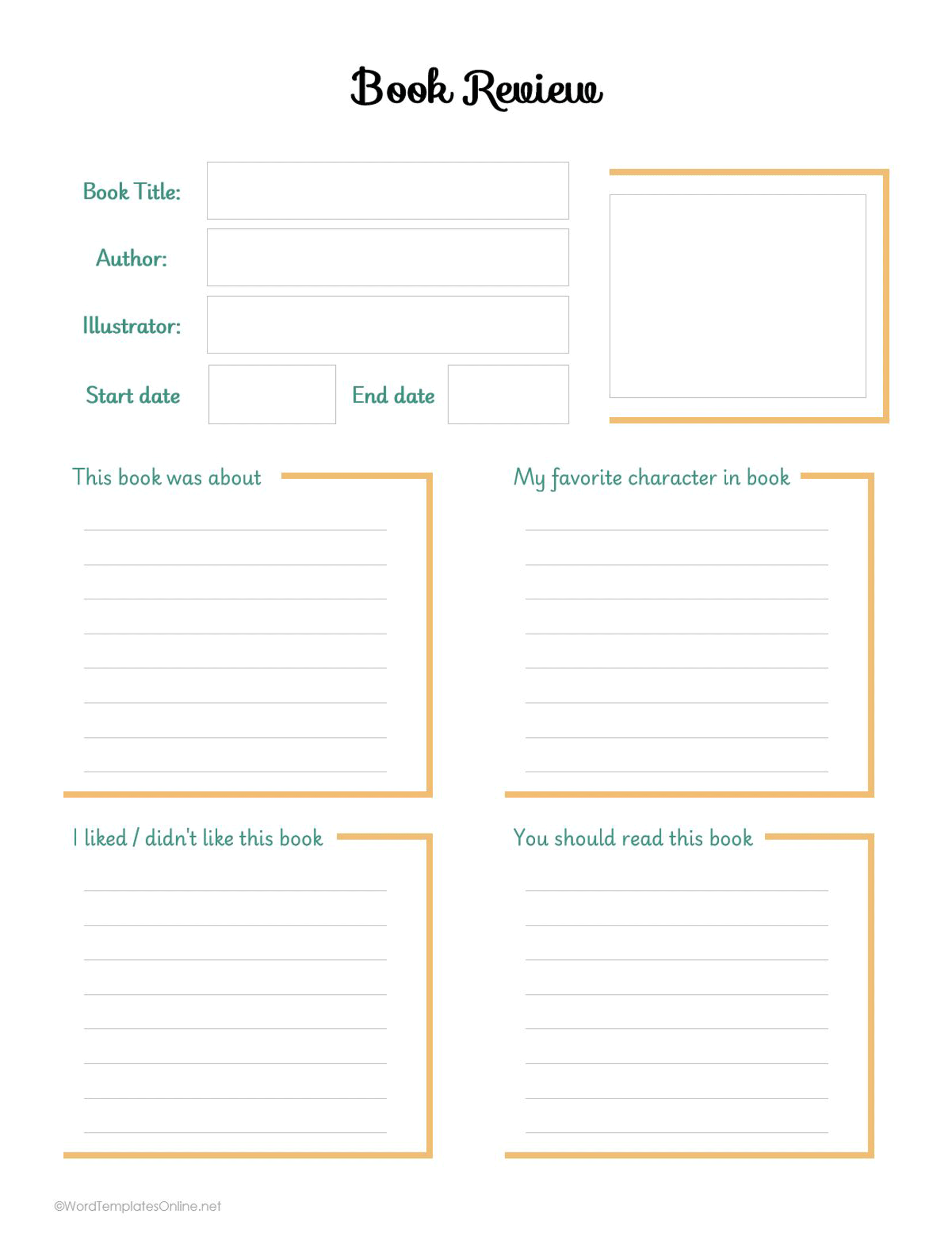 10 Free Editable Book Review Templates Word Google Docs