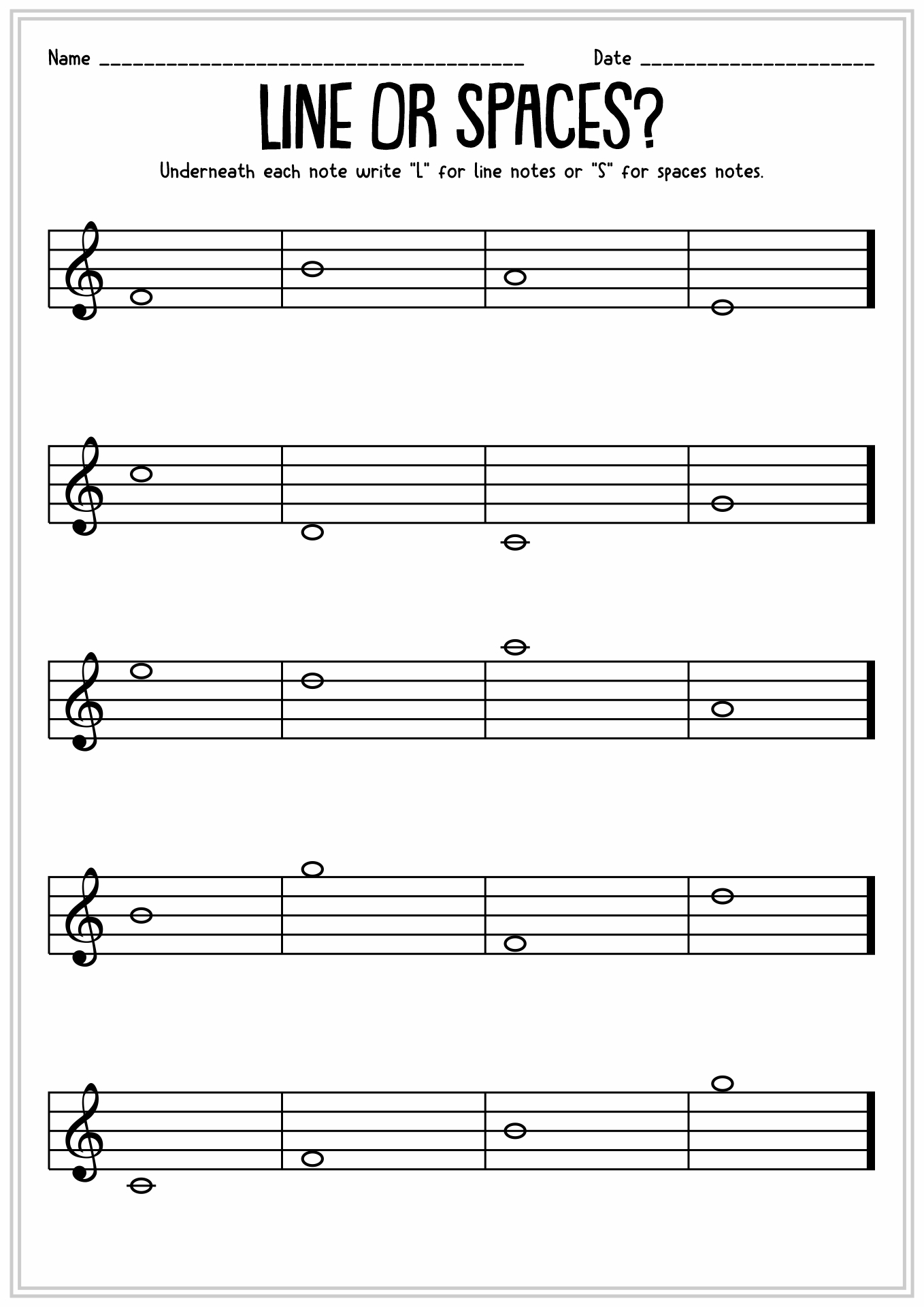 Free Music Tracing Sheets For Young Musicians Made By Teachers