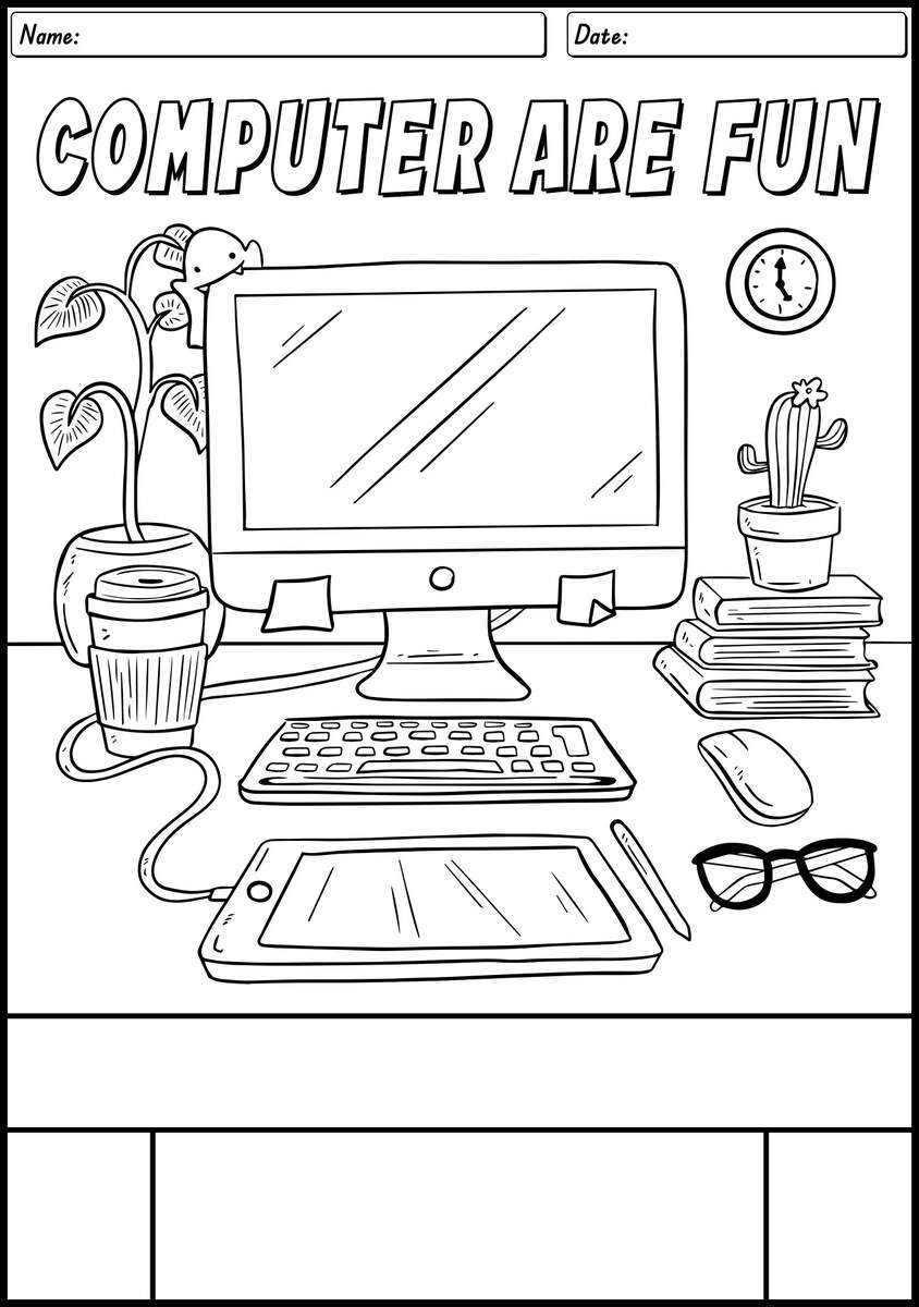 Technology Color By Mouse Icons Printable Worksheets