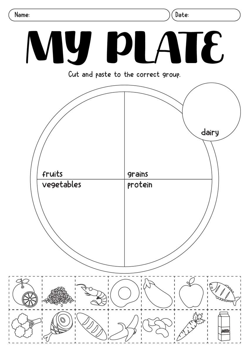 14 Healthy Eating Plate Printable Worksheet Free PDF At Worksheeto Nutrition Worksheets Free Printable Ideas And Templates