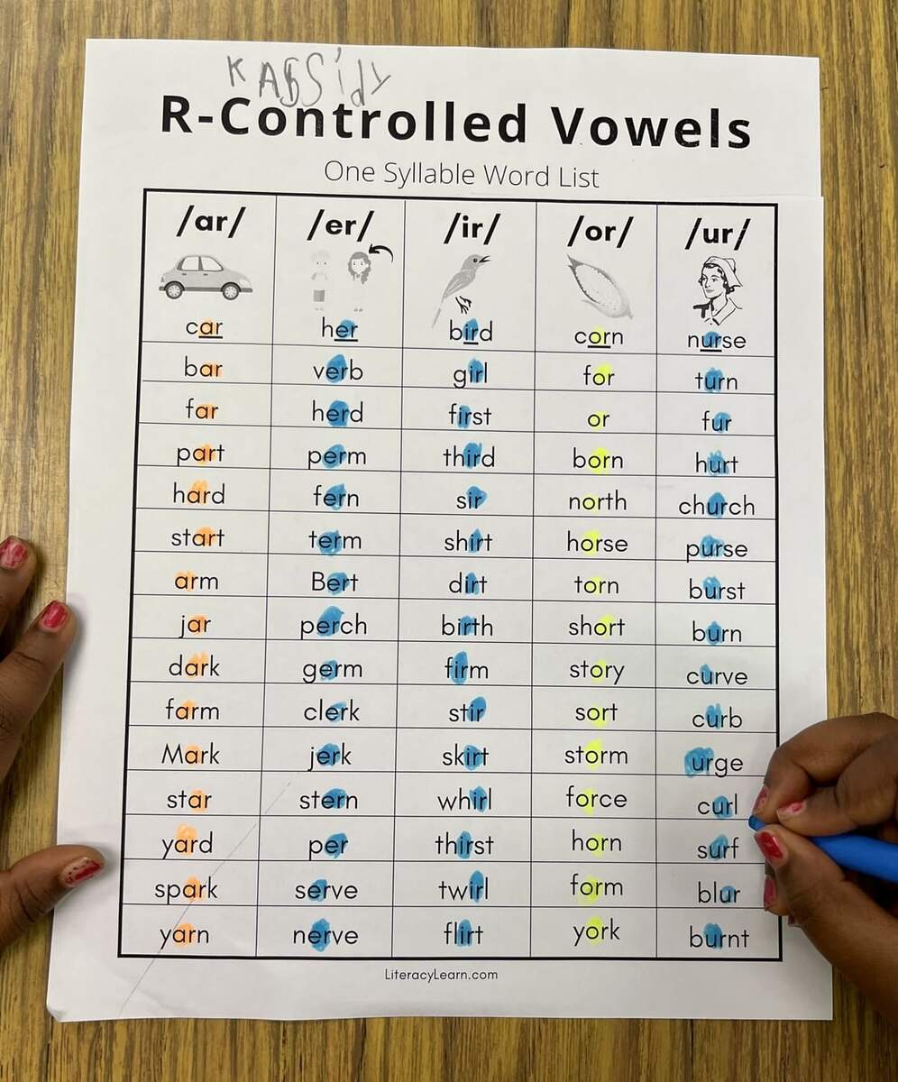 150 R Controlled Vowel Words Free Printable Lists Literacy Learn 150 R Controlled Vowel Words Free Printable Lists Literacy Learn