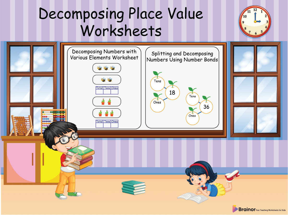 20 Decomposing Place Value Worksheets Free Printable Brainor Addition Using Decomposition B PDF Printable Addition Worksheets Cazoom Math
