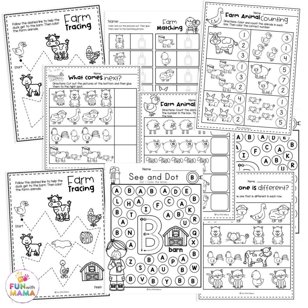 21 Farm Animal Activities For Preschoolers Fun With Mama