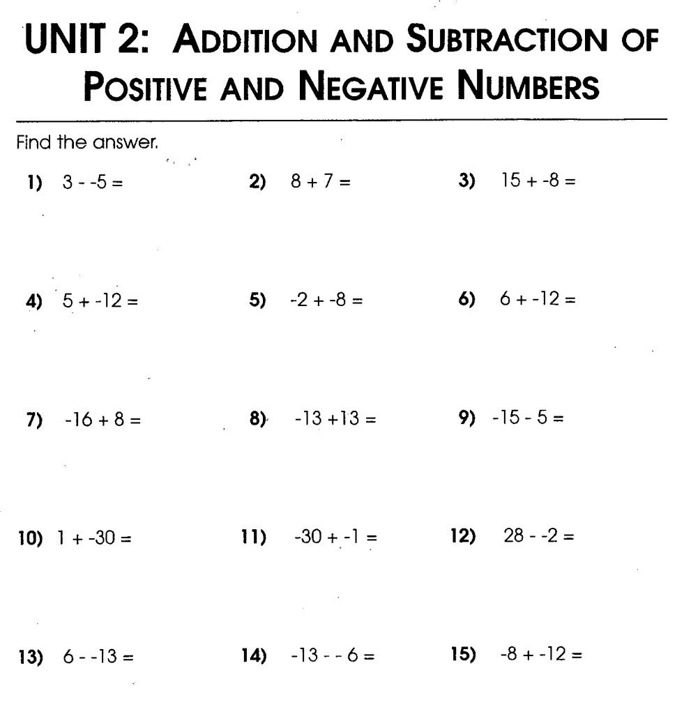 22 Math Integers Ideas Math Integers Integers Positive Numbers Adding And Subtracting Integers Worksheet For 3 Worksheets Library