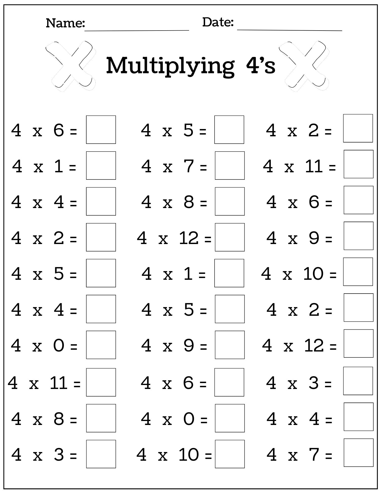 24 Printable Multiplication Worksheets Fill In The Blanks Single Digit Multiplication Numbers 1 12 Etsy Sweden 24 Printable Multiplication Worksheets Fill In The Blanks Single Digit Multiplication Numbers 1 12 Etsy Sweden