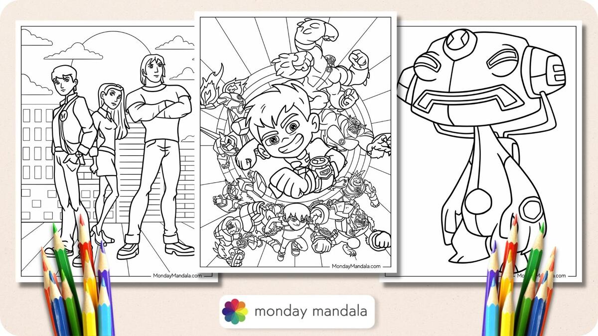26 Ben 10 Coloring Pages Free PDF Printables