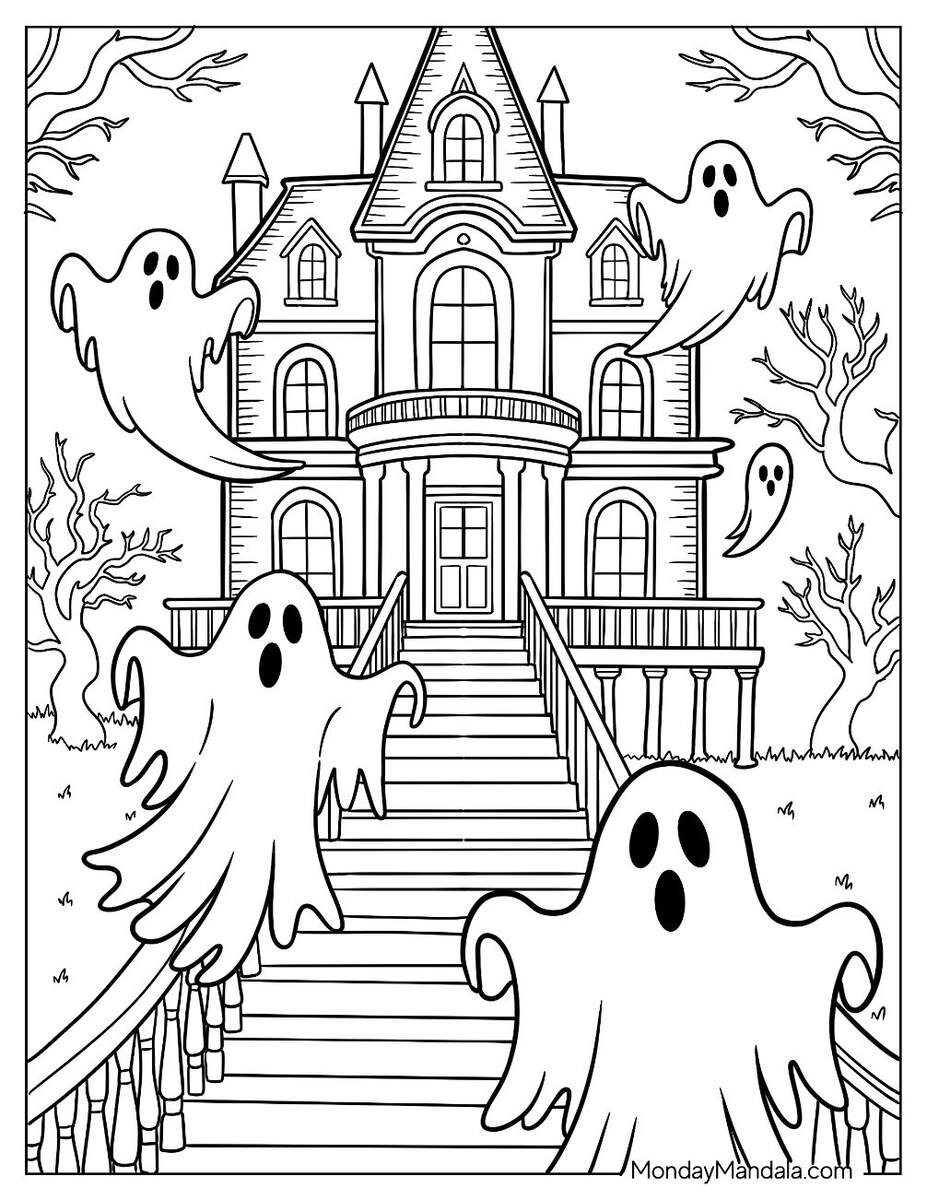 29 Haunted House Coloring Pages Free PDF Printables 29 Haunted House Coloring Pages Free PDF Printables