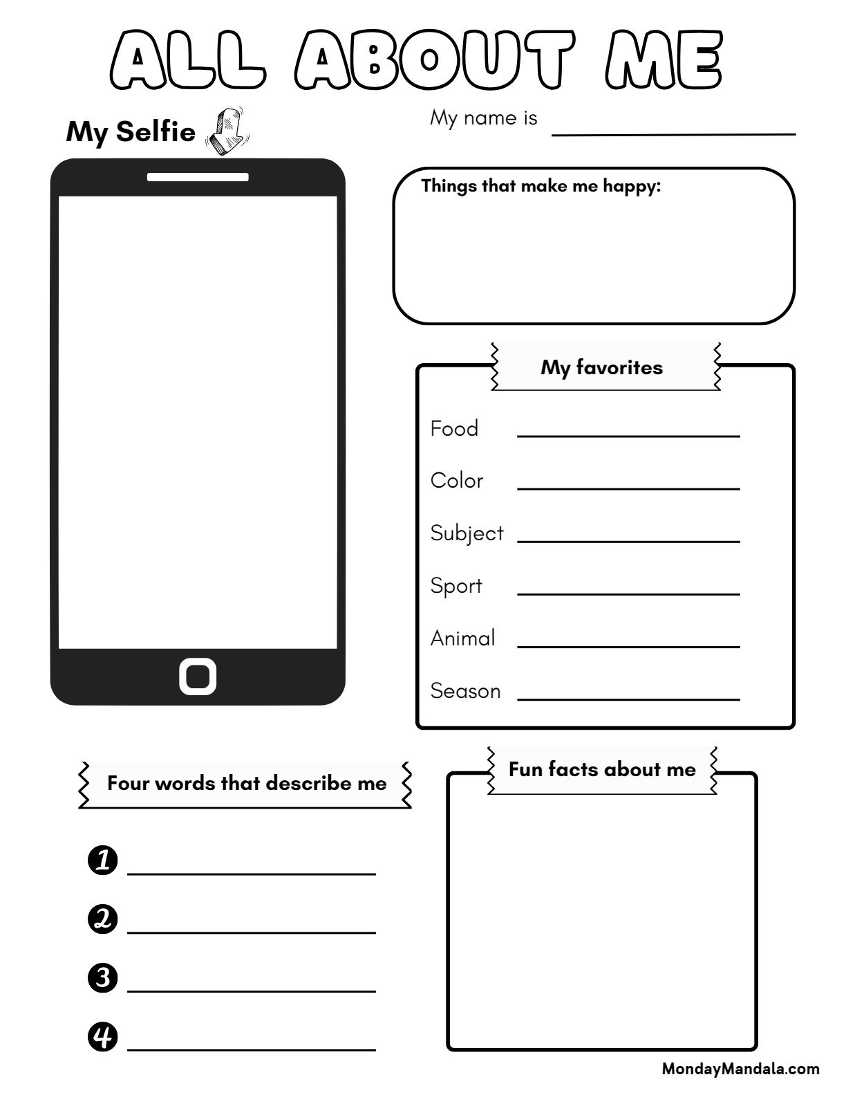 30 All About Me Worksheets Free PDF Printables 30 All About Me Worksheets Free PDF Printables