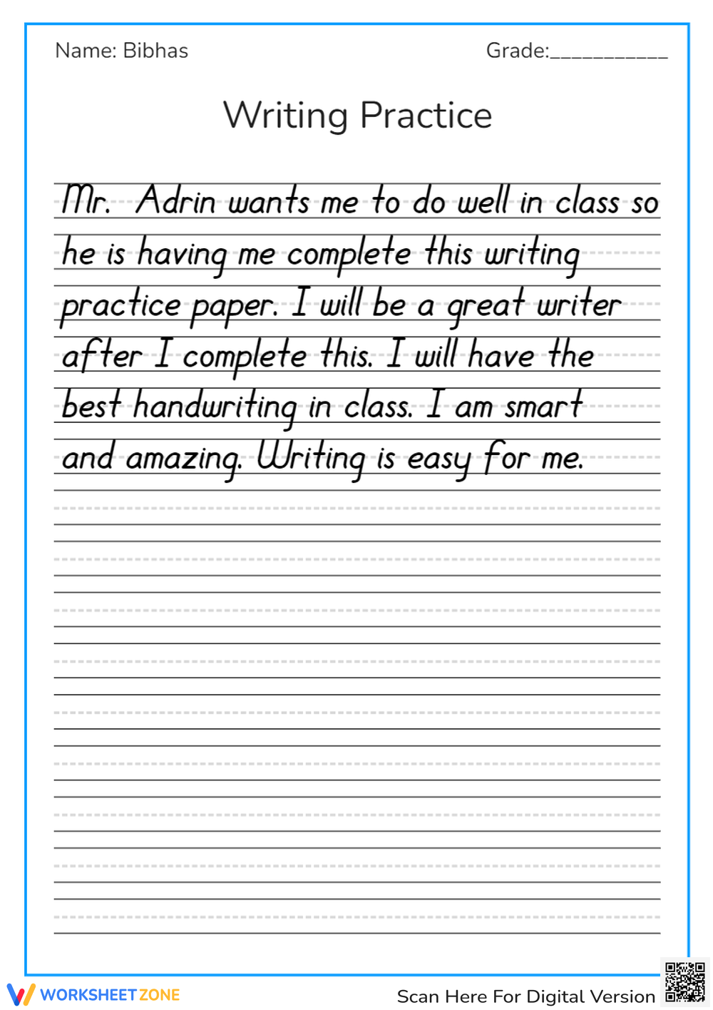 4th Grade Daily Handwriting Worksheets 4th Grade Daily Handwriting Worksheets