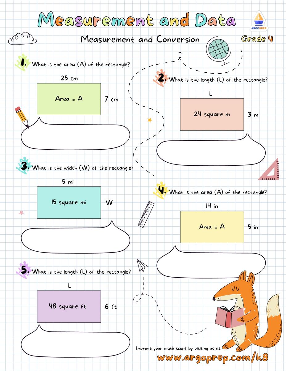 4th Grade Measurement And Capacity Length Worksheets For Free ArgoPrep