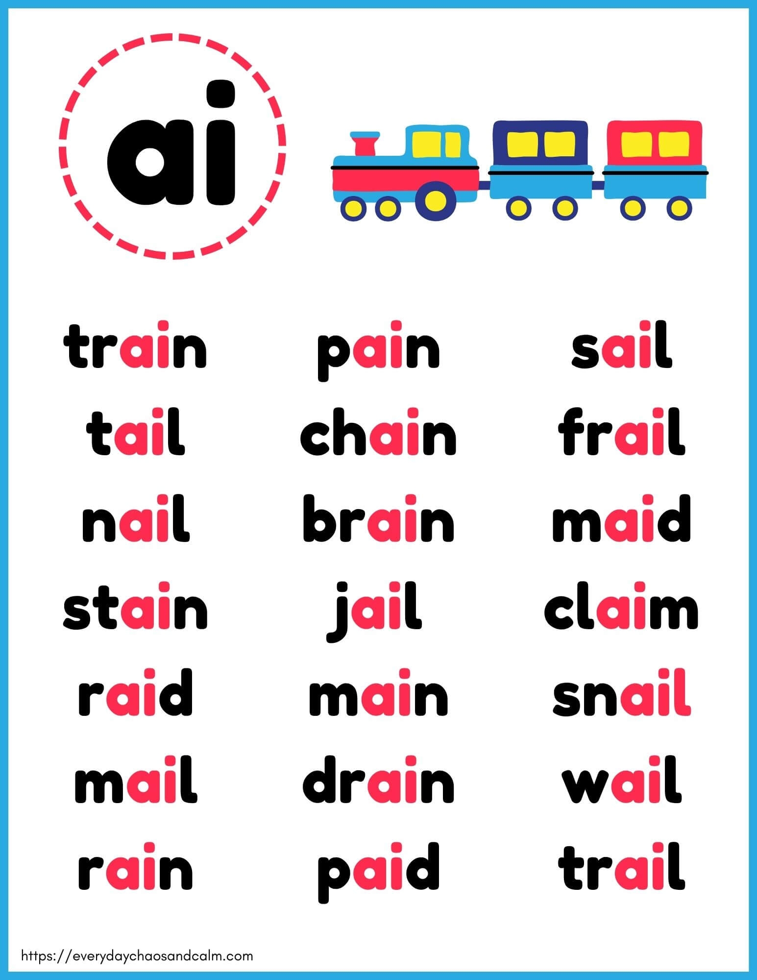5 Free Printable Vowel Team Charts For Early Readers 5 Free Printable Vowel Team Charts For Early Readers