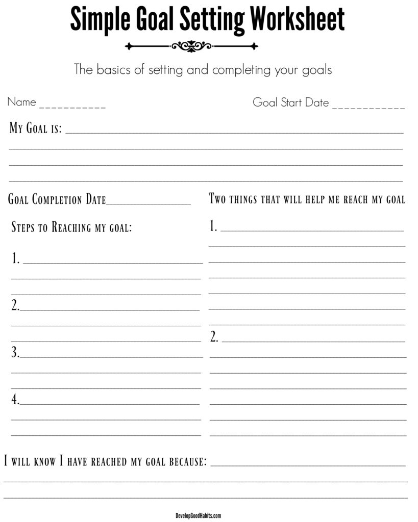 5 SMART Goal Setting Worksheets Templates 2026 Update Develop Good Habits 5 SMART Goal Setting Worksheets Templates 2026 Update Develop Good Habits