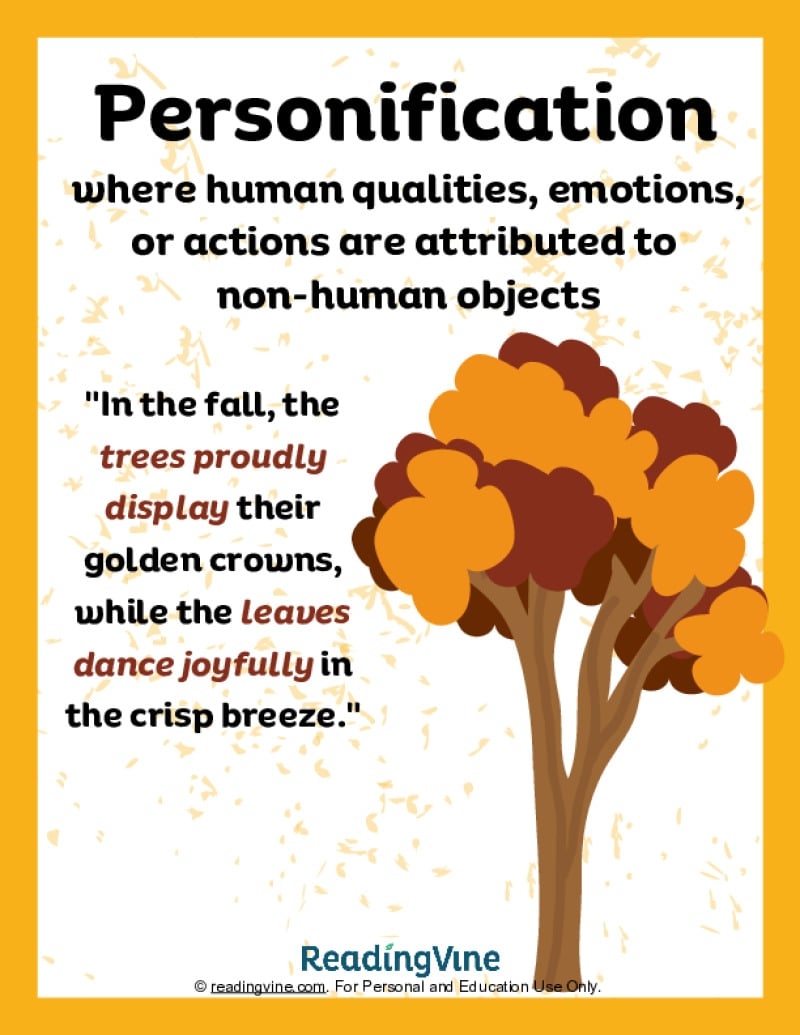 50 Personification Examples By Grade Level K 8