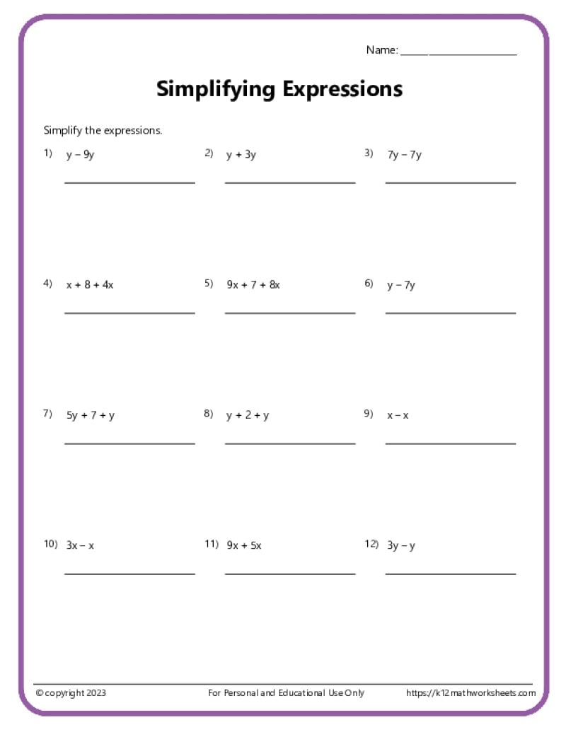 6th Grade Math Worksheets Printable PDF Worksheets Cazoom Math