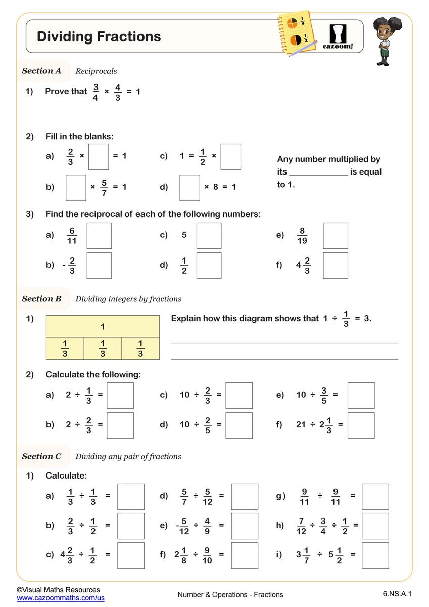 6th Grade Math Worksheets Printable PDF Worksheets Cazoom Math