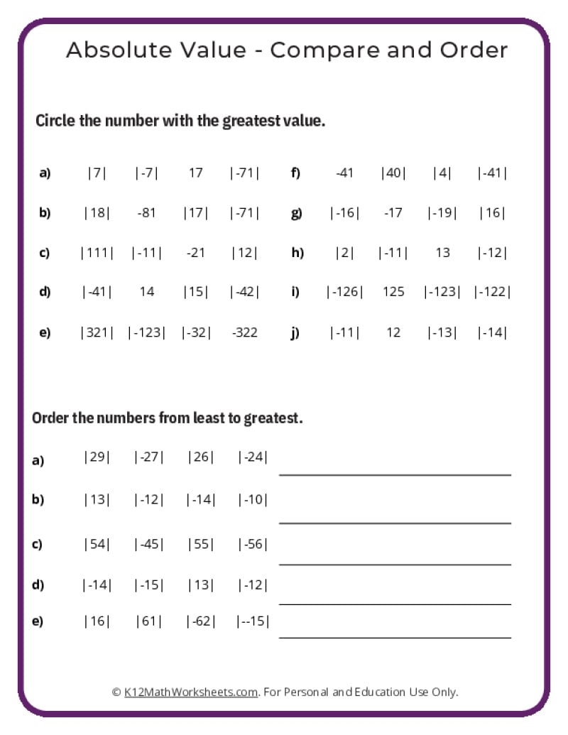 7th Grade Math Worksheets PDF Printable Worksheets Cazoom Math