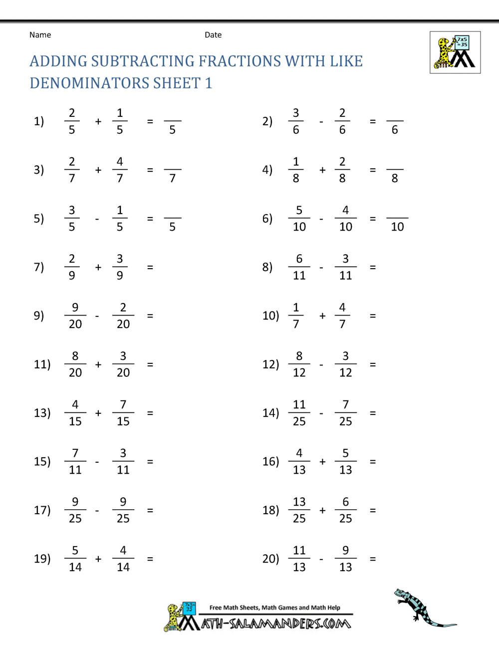 Add And Subtract Mixed Numbers Worksheet Fun And Engaging 5th Grade And 7th Grade Number Operations Worksheet Cazoom Math