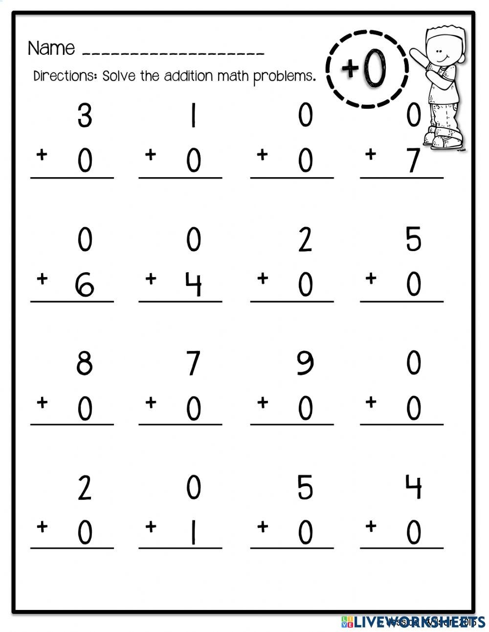 Adding Zero Worksheet Practice Sheets For Early Math Learners Number 0 Worksheets Superstar Worksheets