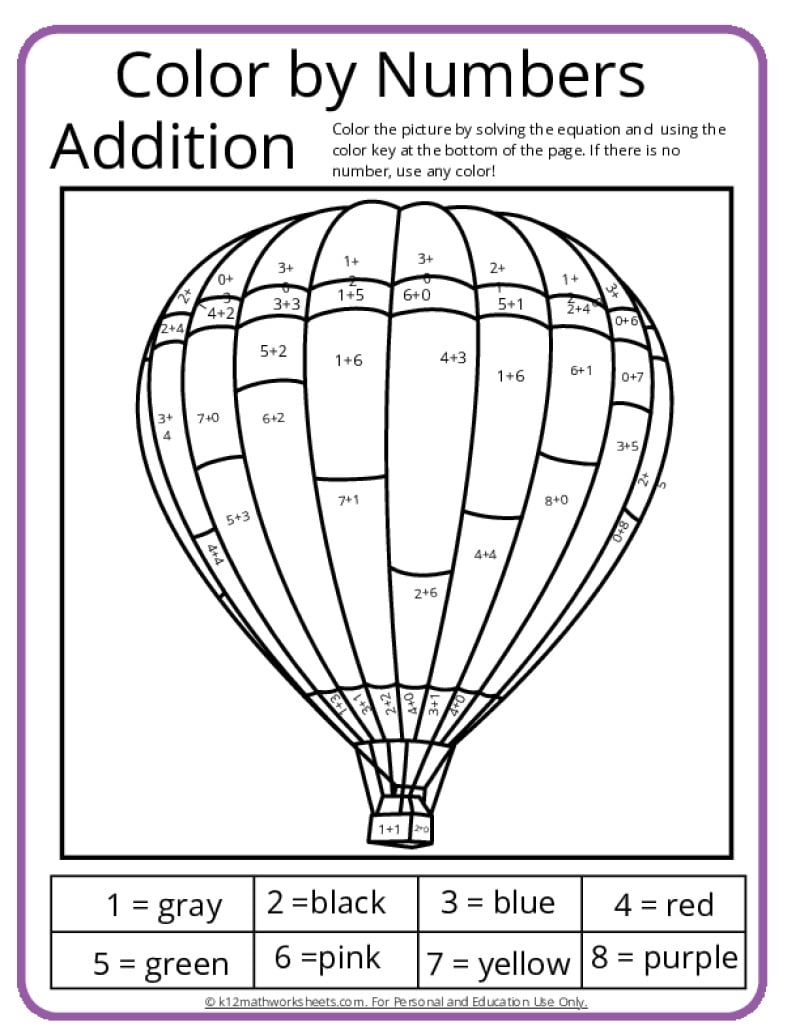 Math Coloring Pages Printable PDFs By K12mathworksheets
