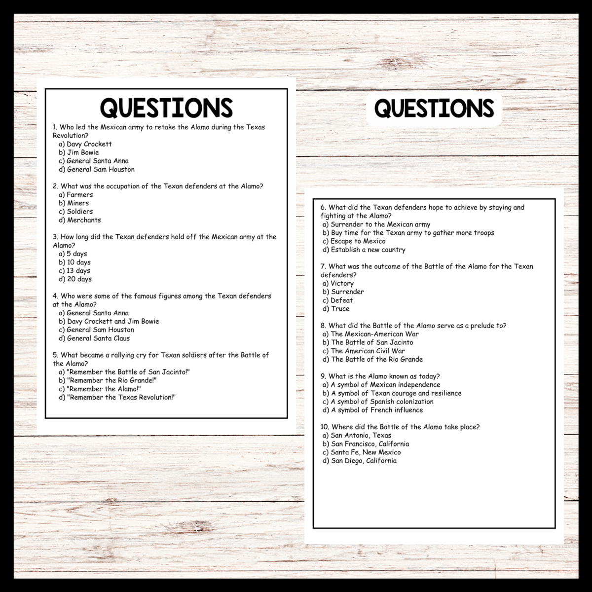 ALAMO Texas History Reading Comprehension Worksheets Made By Teachers ALAMO Texas History Reading Comprehension Worksheets Made By Teachers