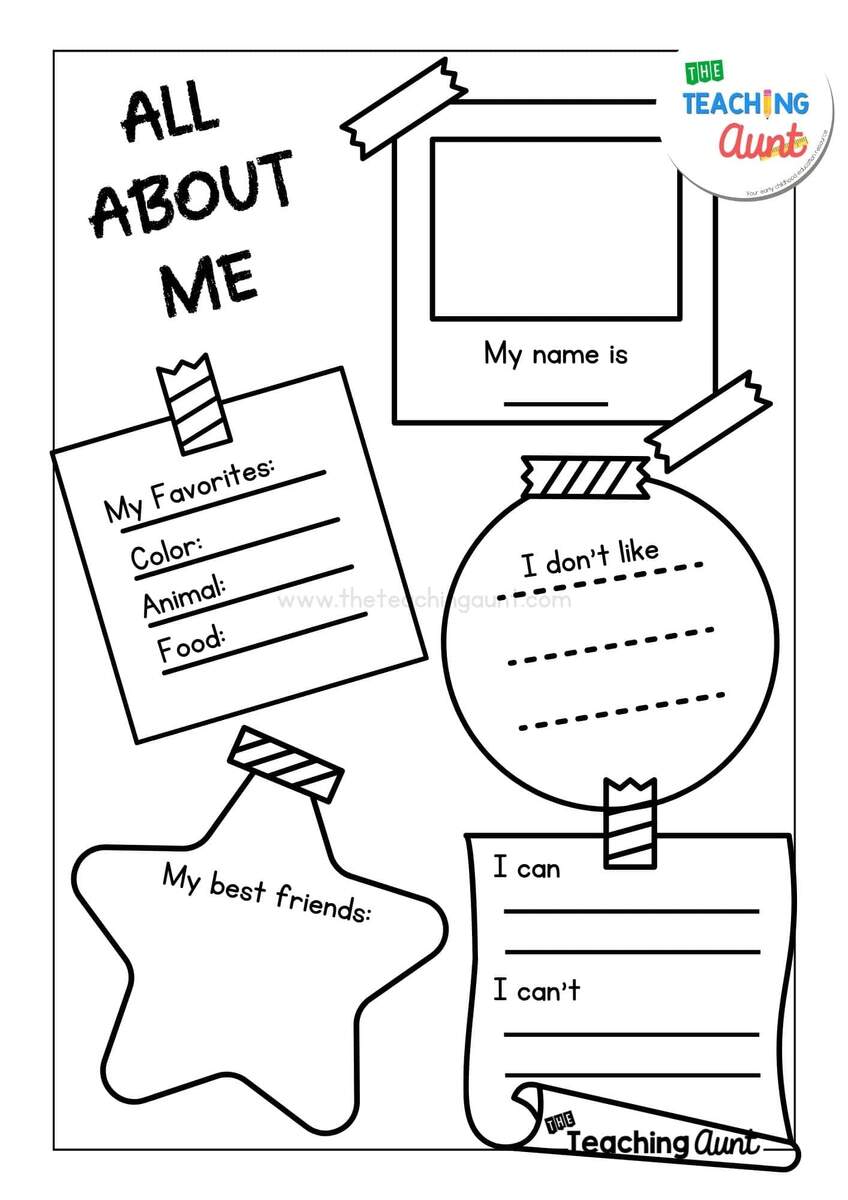 All About Me Worksheets Free Printable The Teaching Aunt All About Me Worksheets Free Printable The Teaching Aunt