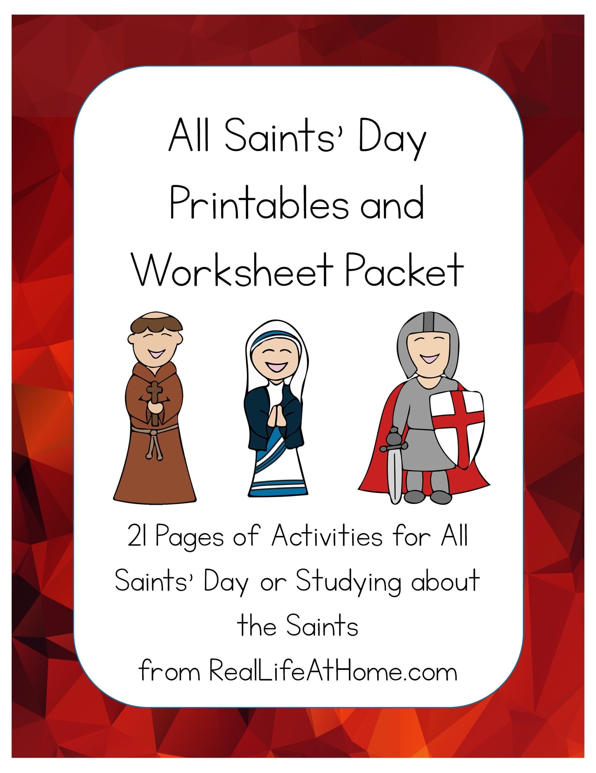 All About Saints Activity Packet For Kids With An Emphasis On All Saints Day Etsy Hong Kong