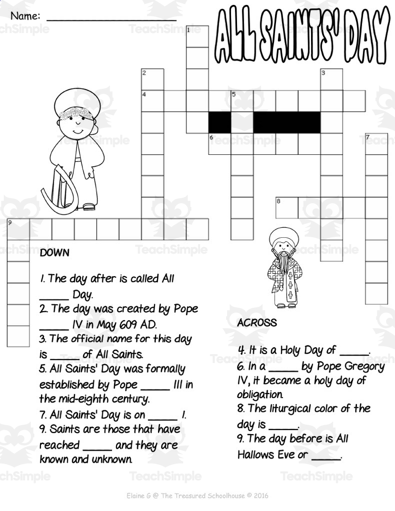 Free Printable All Saints Day Word Search Cheap Sale Www Maria Worksheets Library