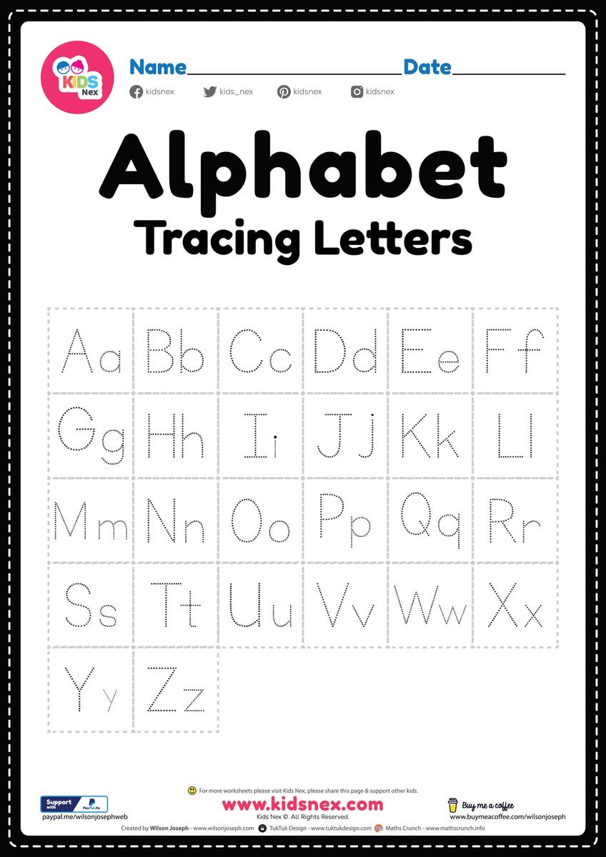 Alphabet Worksheets Tracing Letters Free Printable PDF Alphabet Worksheets Tracing Letters Free Printable PDF