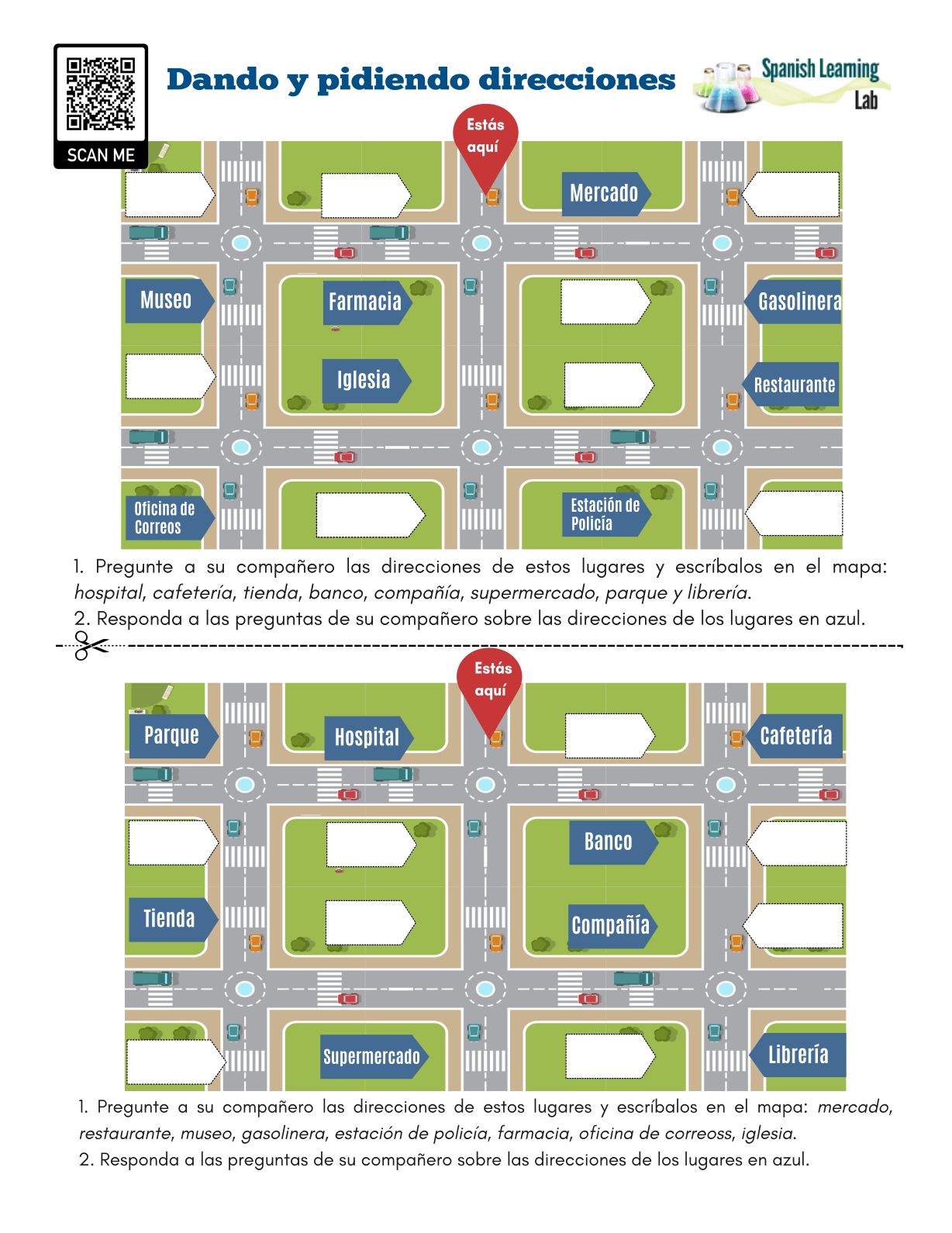 Free Directions In Spanish Worksheet Download Free Directions In Spanish Worksheet Png Images Free Worksheets On Clipart Library