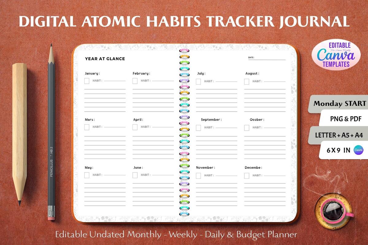 Atomic Habits Tracker Journal Self Improvemen 2562644