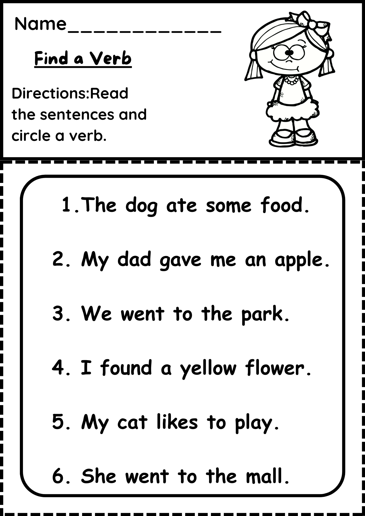 Best Action Verbs Worksheets For Grade 1 9 Printable English Grammar Pages 1st Grade English Worksheets Free Printables
