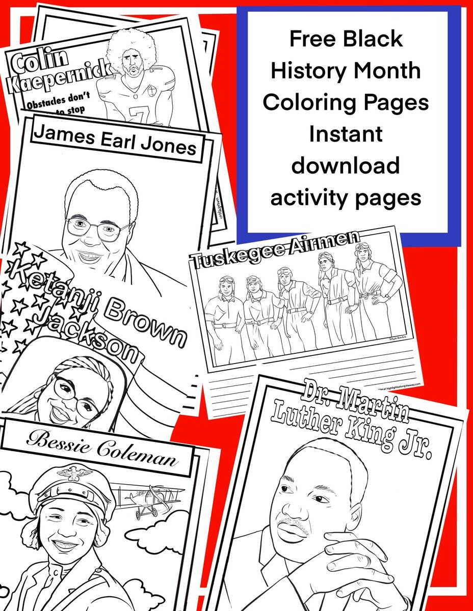 Black History Month Coloring Sheets Free Printable Collection