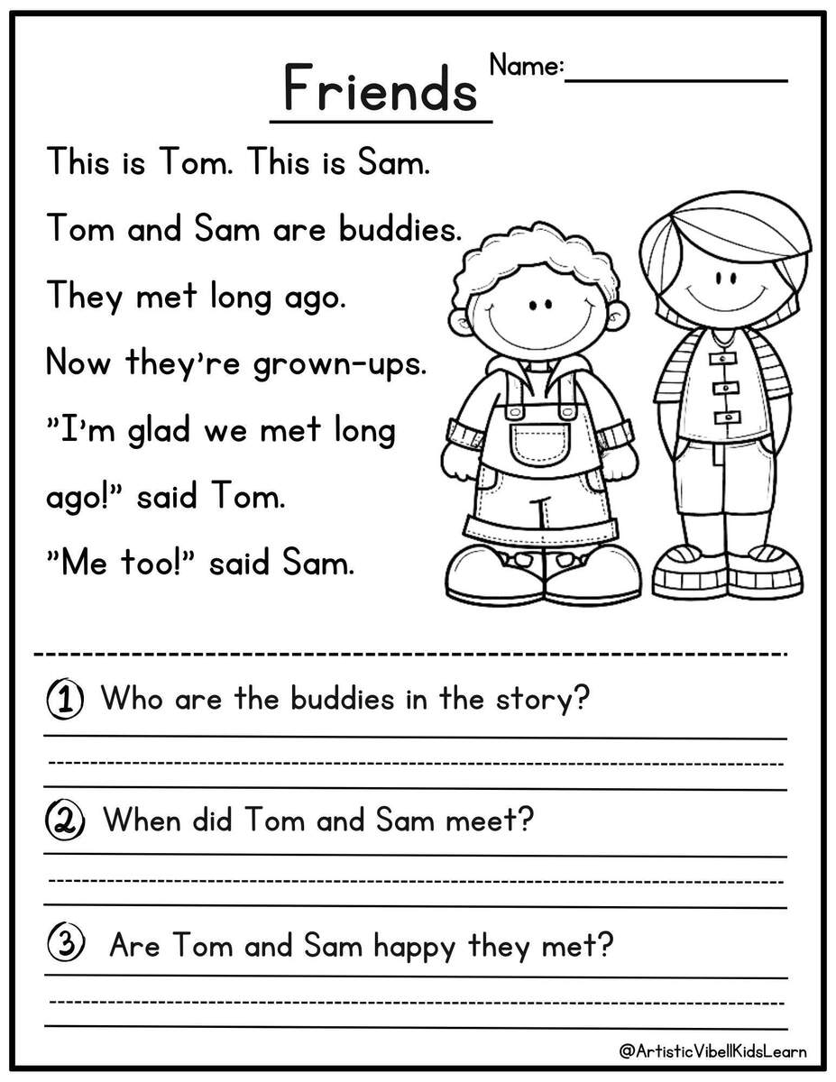 Buy 100 First Grade Reading Comprehension Passages Worksheets Sentences Reading Worksheet Fluency Worksheet English Learing Kindergarten Online In India Etsy