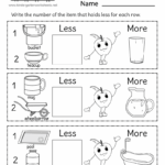Capacity Worksheet Free Printable Digital PDF