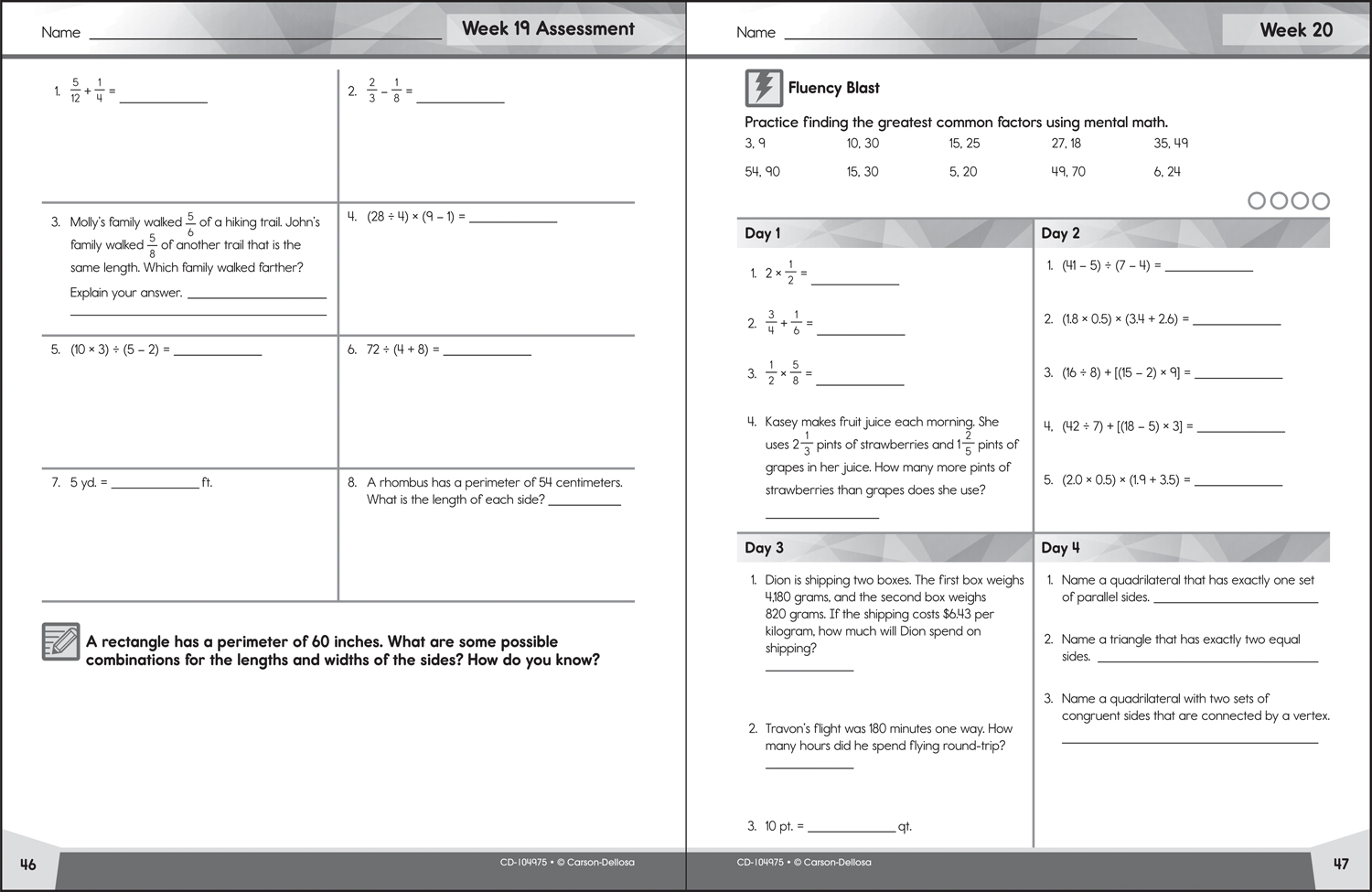 Carson Dellosa Education Math Student Bundle Grade 5 Target Worksheets Library Carson Dellosa Education Math Student Bundle Grade 5 Target Worksheets Library