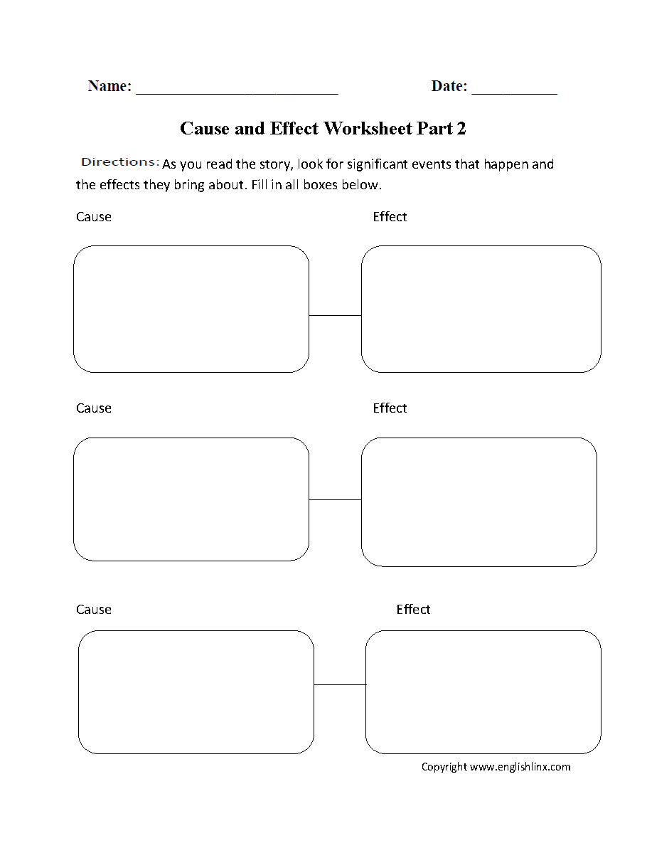 Grade 2 English Cause And Effect Online Exercise For Worksheets Library
