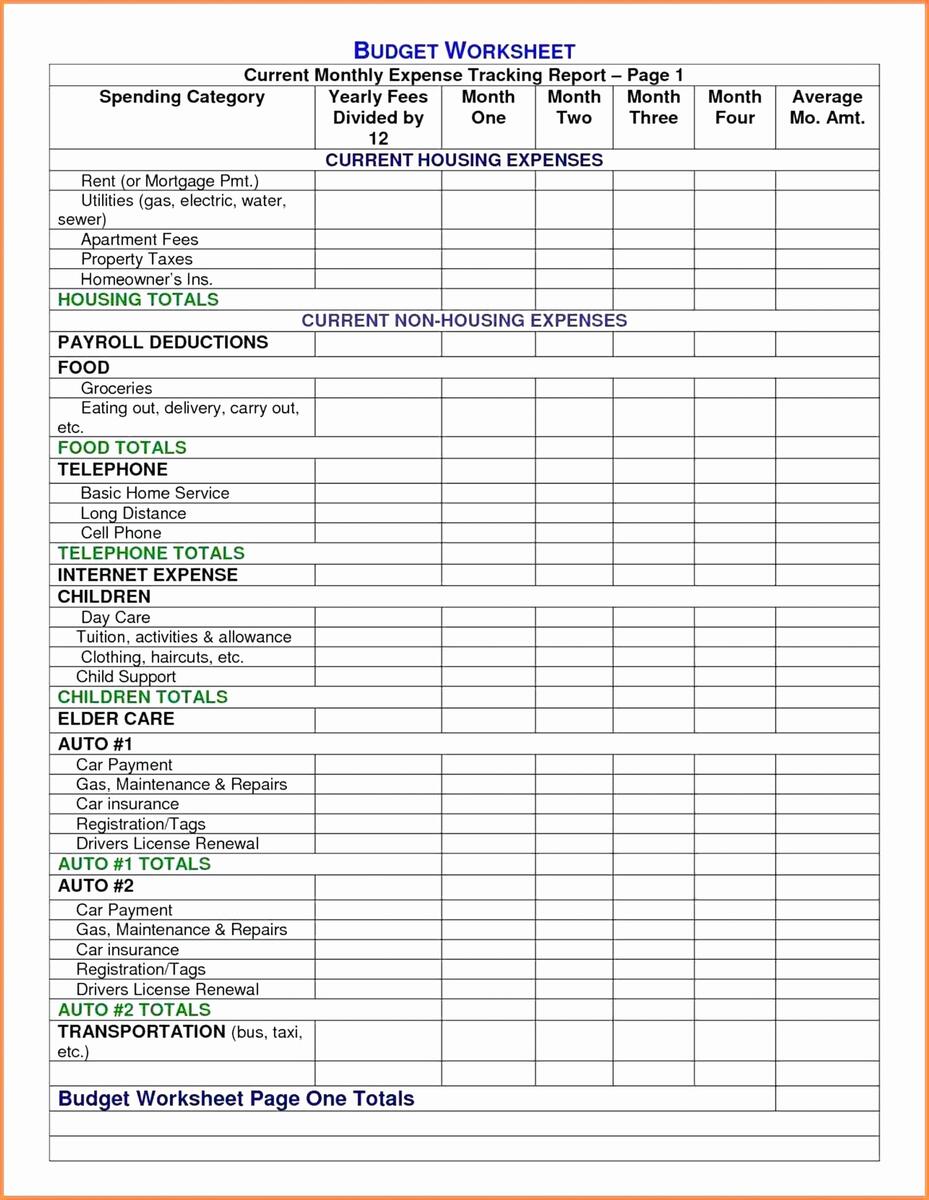 Christian Budget Template Printable