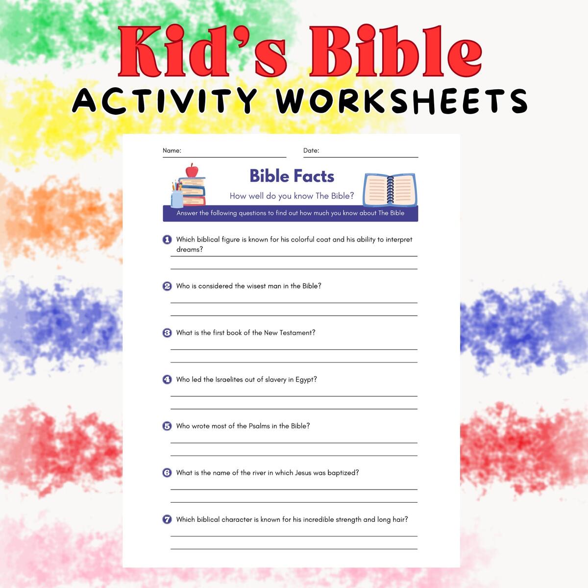 Christian Worksheets Bible Worksheet Sunday School Bible Study Worksheets Sunday School Printable Homeschool Printable Etsy