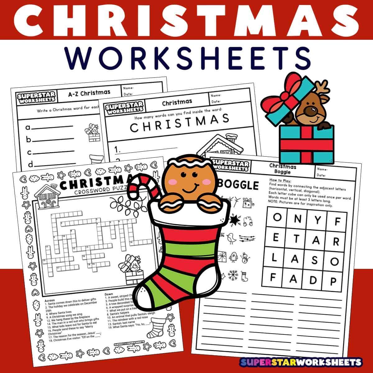 Christmas Worksheets Free Printables Superstar Worksheets