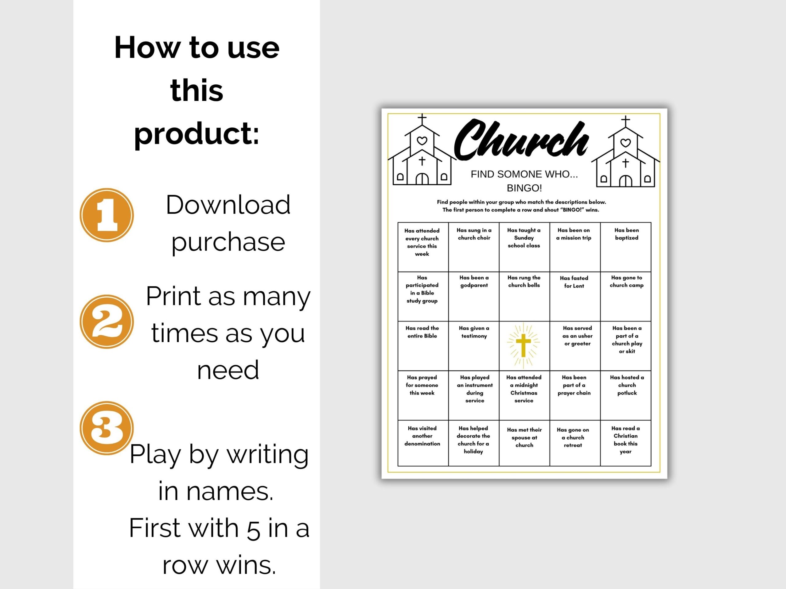 Church Find Someone Who Game Church Mix And Mingle Printable Christian Ice Breaker For Church Party Find The Guest Game Youth Group Game Etsy