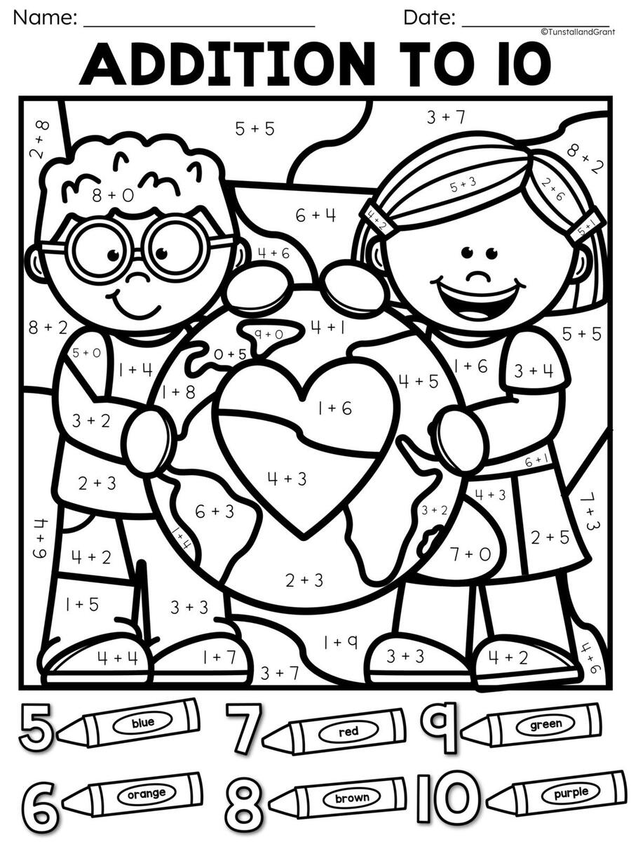 Color By Math Worksheets For Addition And Subtraction Practice That Kids Love Tunstall S Teaching Color By Math Worksheets For Addition And Subtraction Practice That Kids Love Tunstall S Teaching