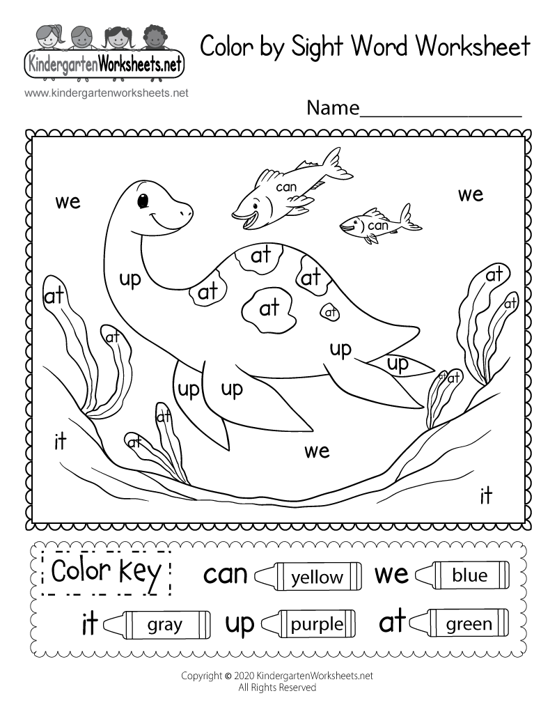 Color By Sight Word Worksheet Free Printable Digital PDF Color Word Match Kindergarten Worksheets For Color Recognition And Early Reading Skills Made By Teachers