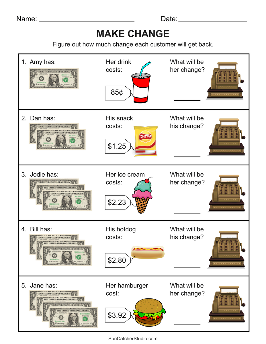 Counting Money Worksheets Money Math Free Printables Lettering SVG Files Tools Apps Money Worksheets Free Printables Superstar Worksheets