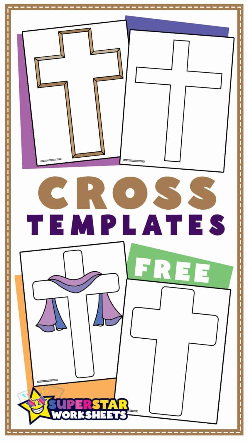 Cross Templates Free Printables Superstar Worksheets