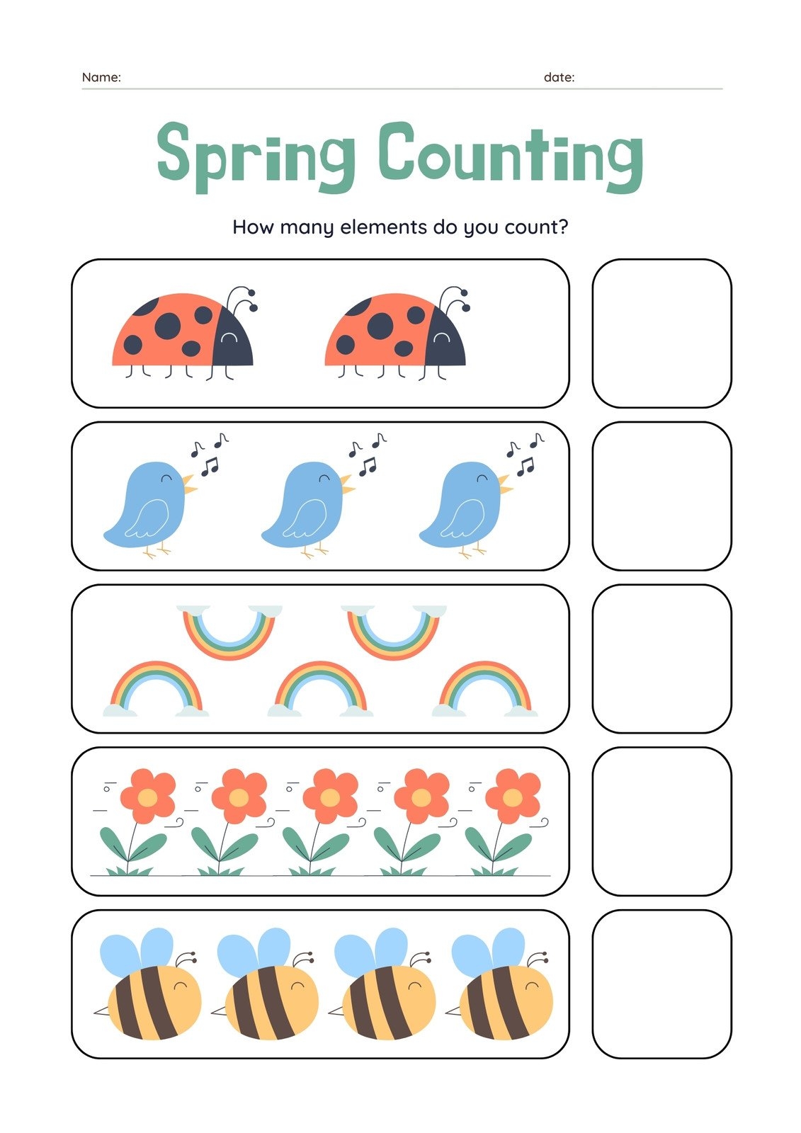 Custom Printable Spring Worksheet Templates Canva Custom Printable Spring Worksheet Templates Canva