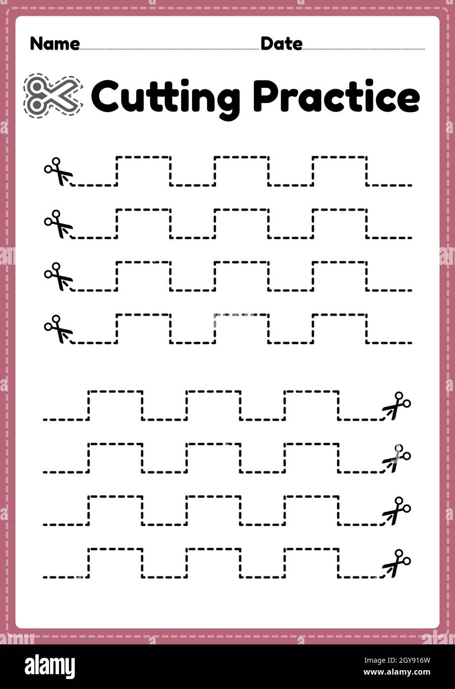 Cutting Activity Printable For Preschool And Kindergarten Kids To Cut The Paper With Scissors To Improve Motor Skills Coordination And Develop Small Stock Photo Alamy Cutting Activity Printable For Preschool And Kindergarten Kids To Cut The Paper With Scissors To Improve Motor Skills Coordination And Develop Small Stock Photo Alamy