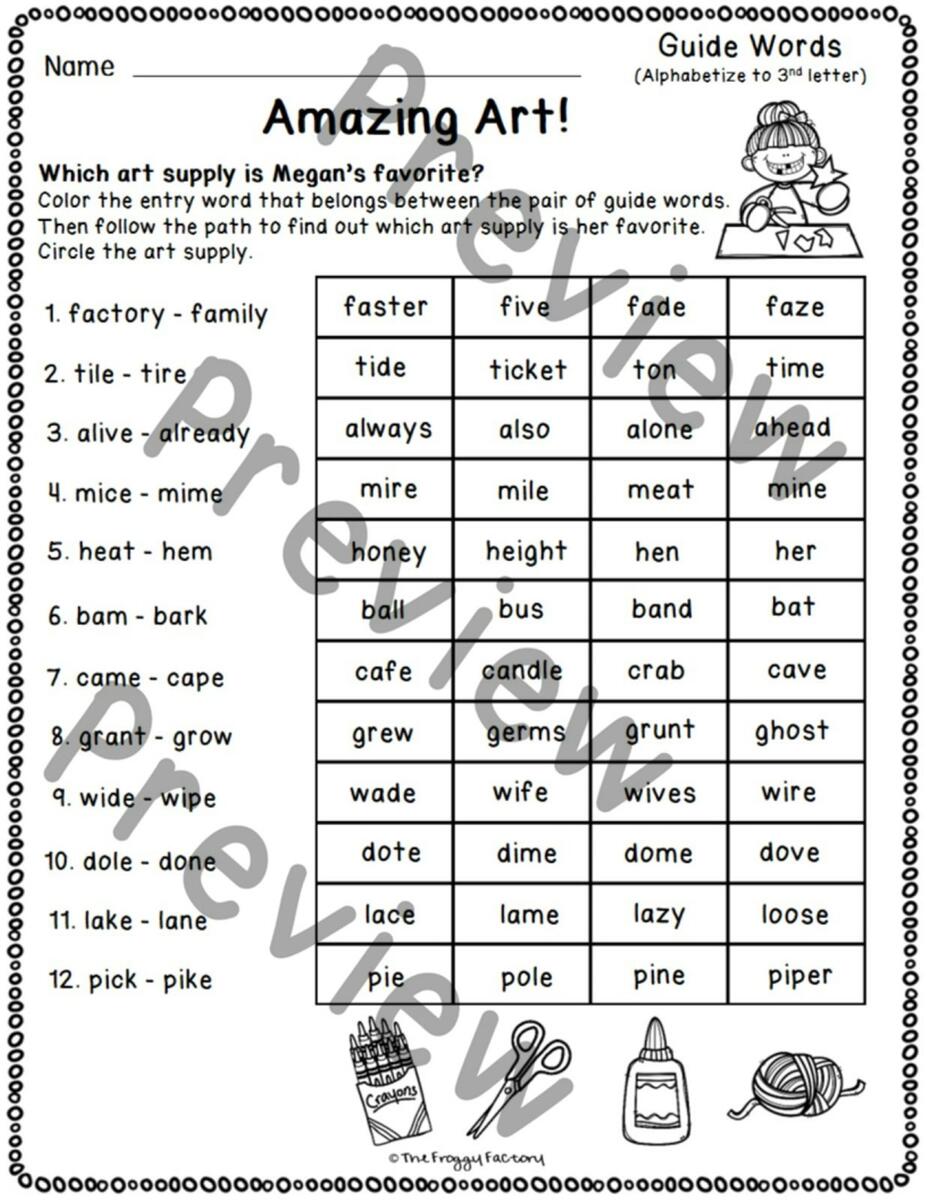 Dictionary Skills Worksheets Guide Words Made By Teachers 11 Dictionary Worksheets For Grade 3 Free PDF At Worksheeto