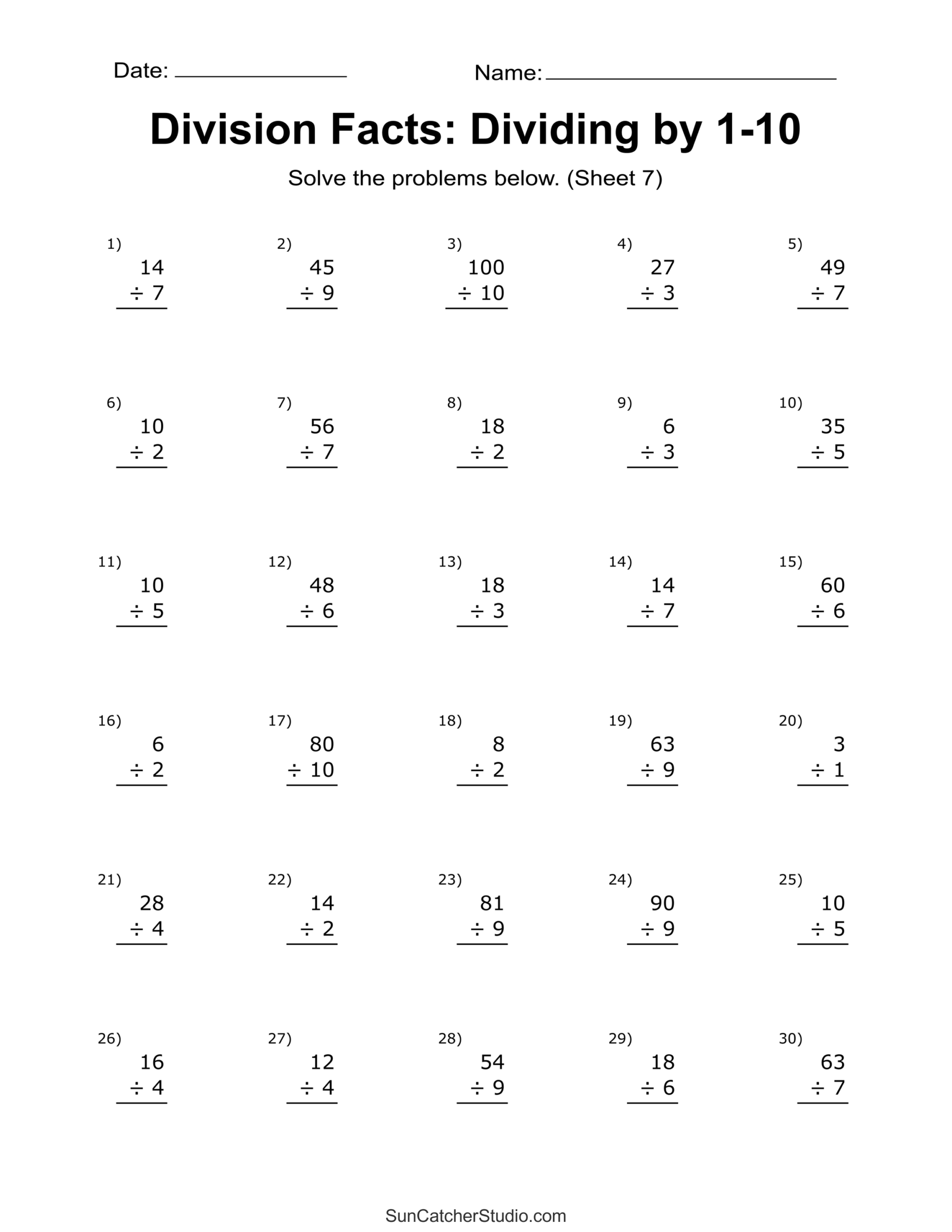 Division Worksheets Problems Free Printable Math Drills Free Printables Lettering SVG Files Tools Apps Division Worksheets K12 Math Worksheets