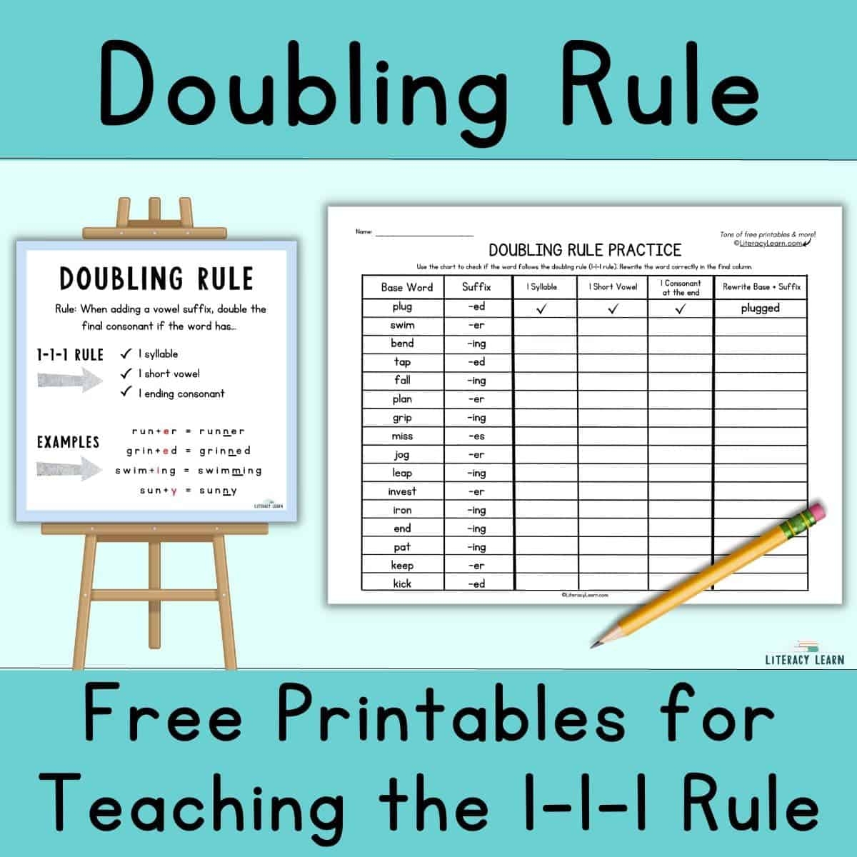 Doubling Rule Free Printables For Teaching Spelling Literacy Learn Doubling The Final Consonants Worksheet Worksheets Library